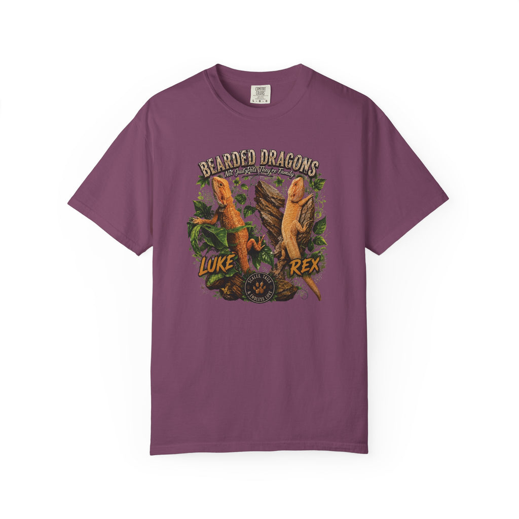 Bearded Dragons Illustration TShirt Luke Rex Reptile Lover Tee