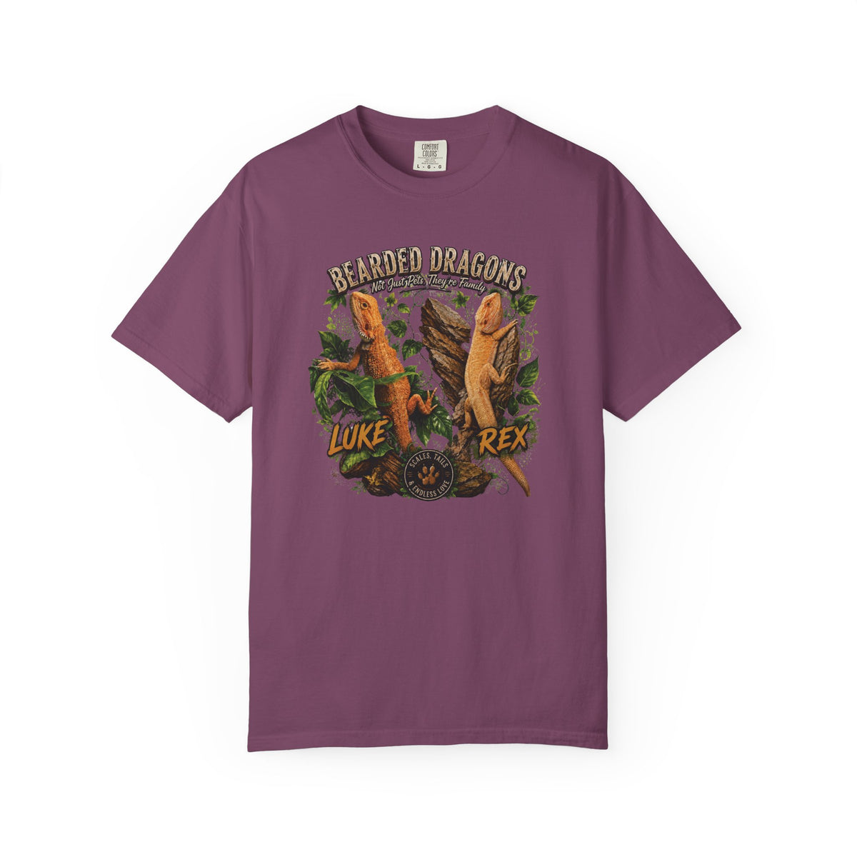 Bearded Dragons Illustration TShirt Luke Rex Reptile Lover Tee