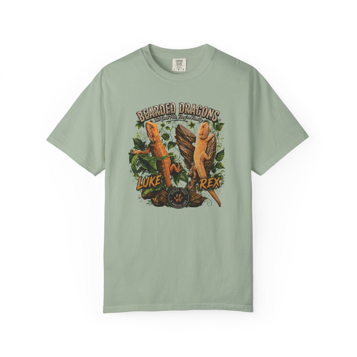 Bearded Dragons Illustration TShirt Luke Rex Reptile Lover Tee