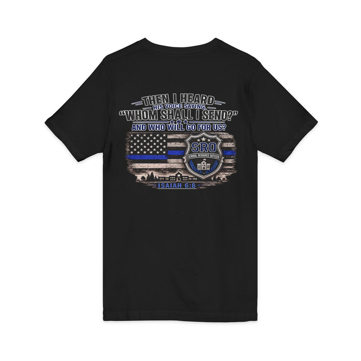 SPOUSE SRO V-Neck Tee — "Then I Heard His Voice Saying Whom Shall I Send"