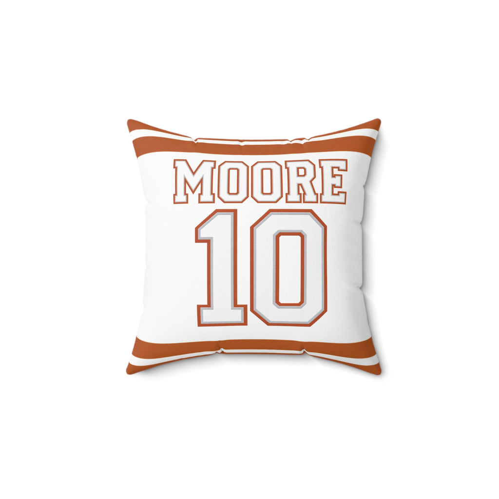 Personalized Sports Jersey Pillow Moore 10 Number Throw Pillow