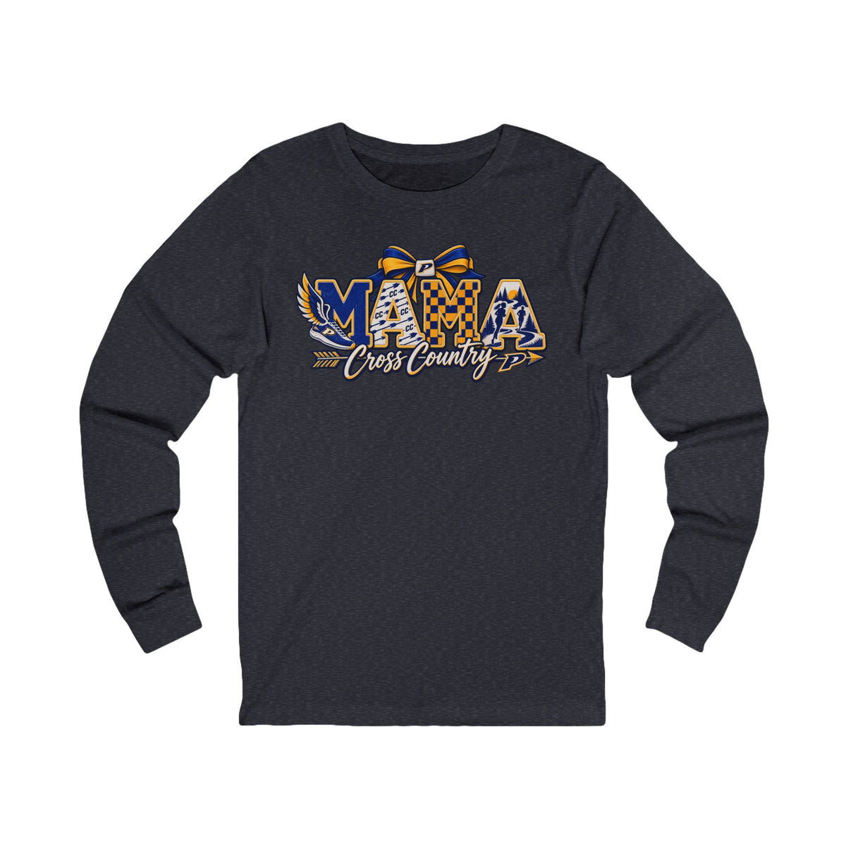 Mama Cross Country Long Sleeve Tee - Mom Runner Gift
