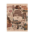 Plush Blanket Retro Country Music Collage Throw