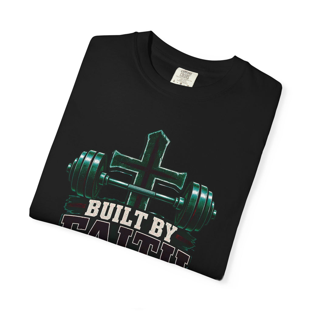 Built by Faith Cross & Barbell T-Shirt