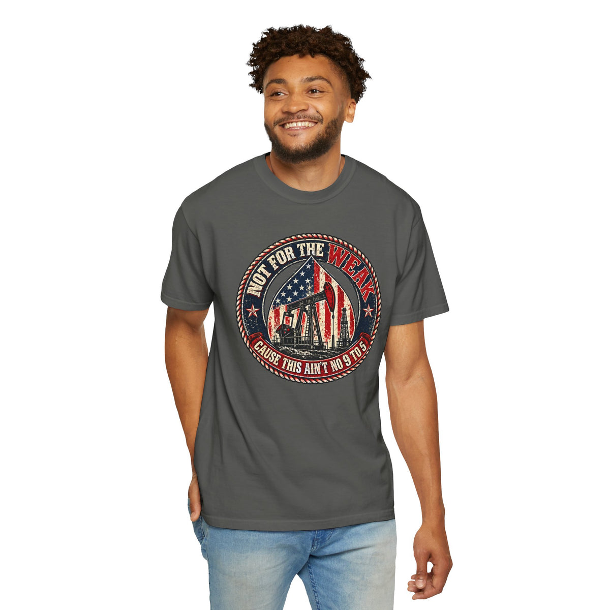 Oilfield Not For The Weak American Flag Tee