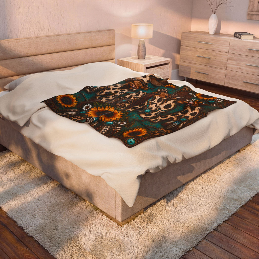 MAMA Highland Cow | Cozy Fleece Blanket