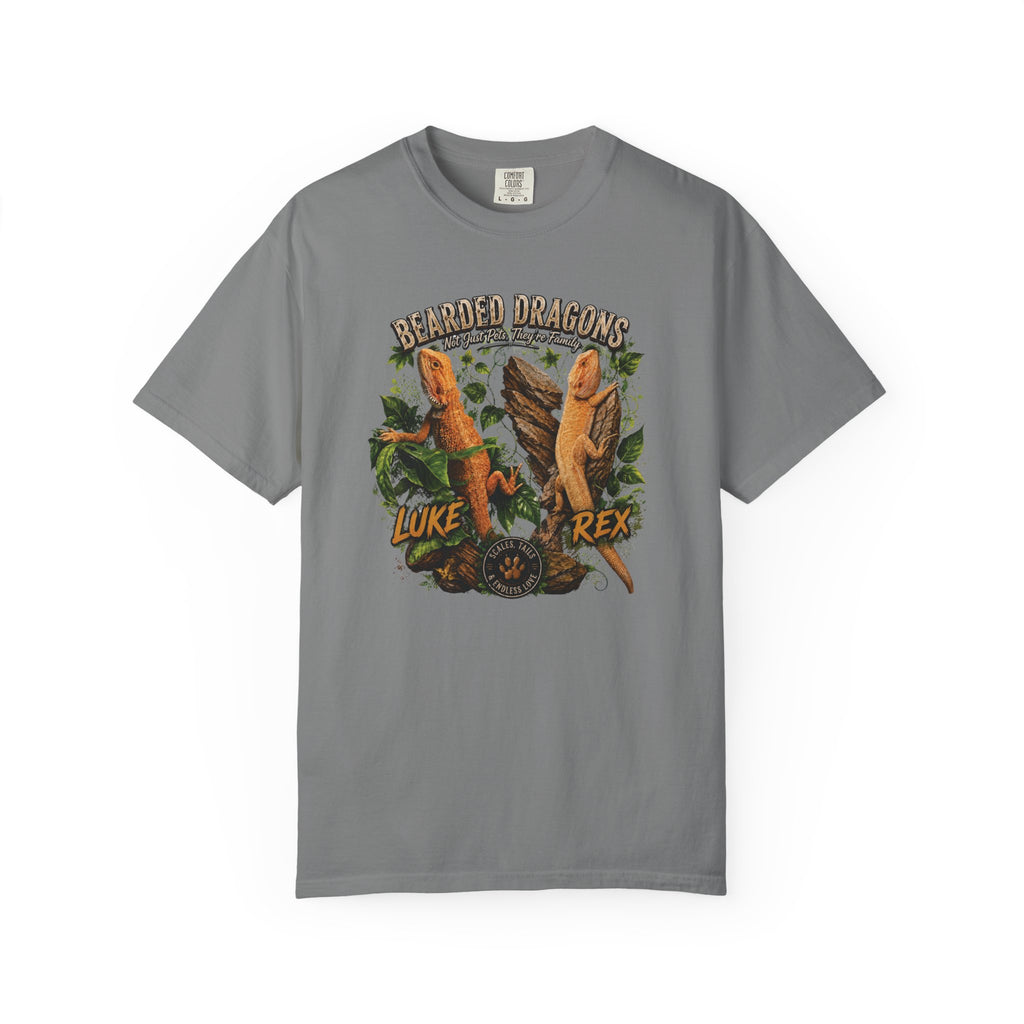 Bearded Dragons Illustration TShirt Luke Rex Reptile Lover Tee