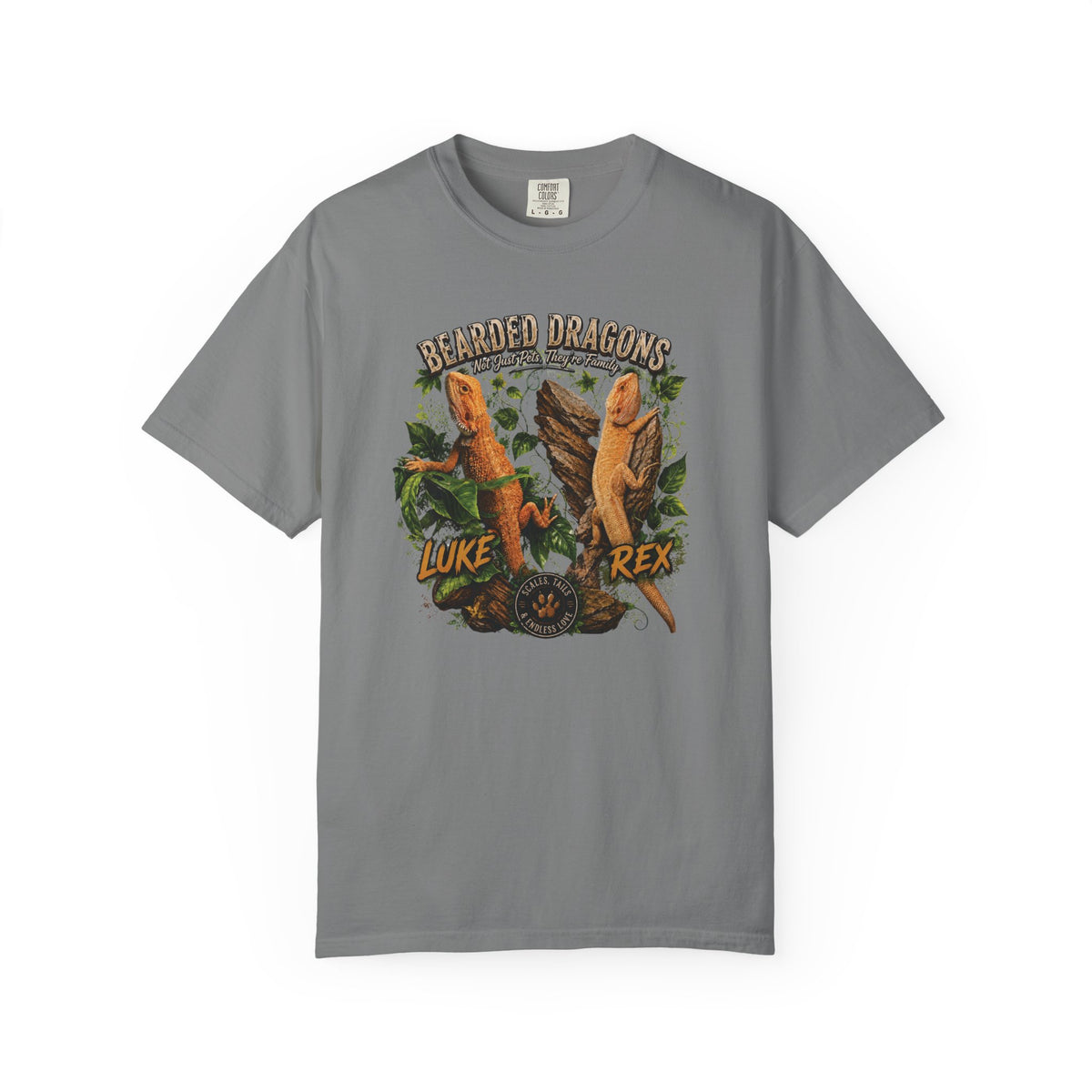 Bearded Dragons Illustration TShirt Luke Rex Reptile Lover Tee