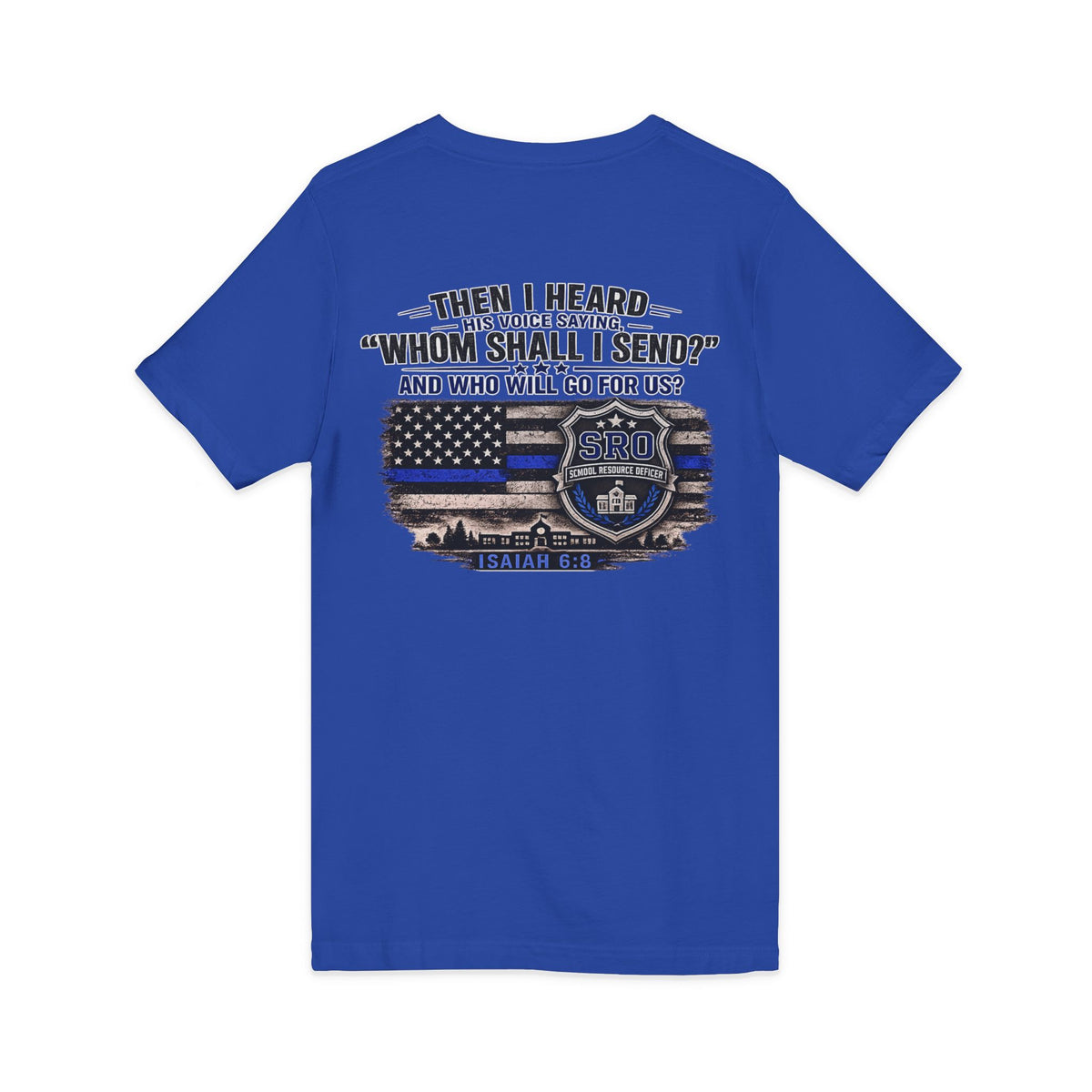 SPOUSE SRO V-Neck Tee — "Then I Heard His Voice Saying Whom Shall I Send"
