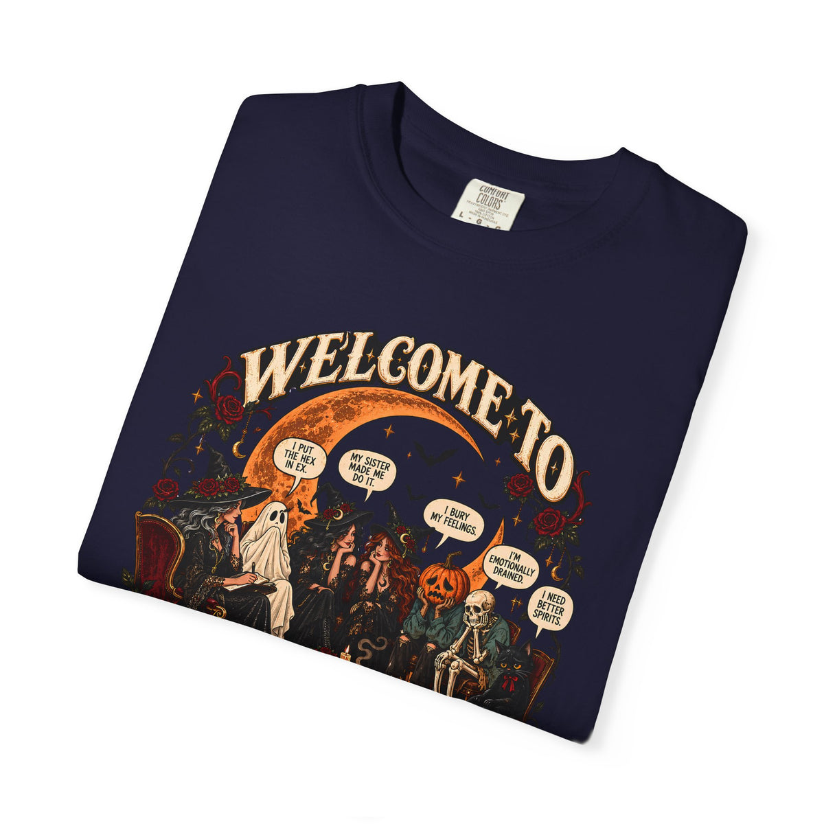 Witchy Group Therapy T-Shirt — "Welcome to Witchy Group Therapy" Retro Halloween Tee