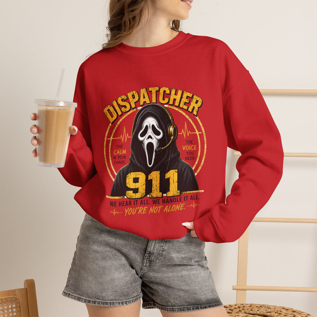 Dispatcher 911 Crewneck Sweatshirt — "We Hear It All, We Handle It All" Support Tee