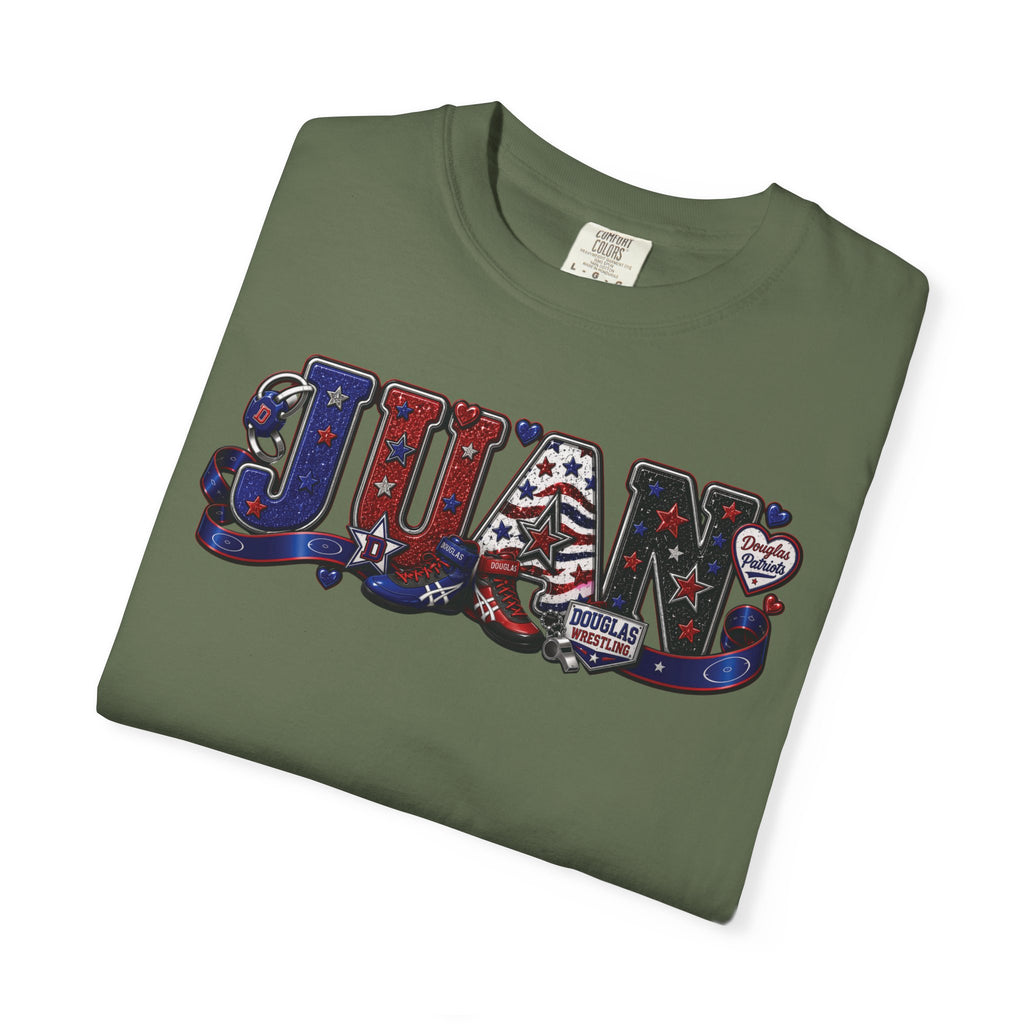 Patriotic Graphic TShirt American Name Design JUAN