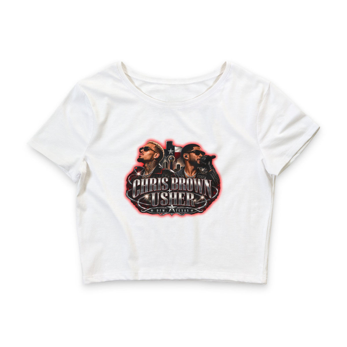 Chris Brown/Usher Women’s Poly-Cotton Crop Tee