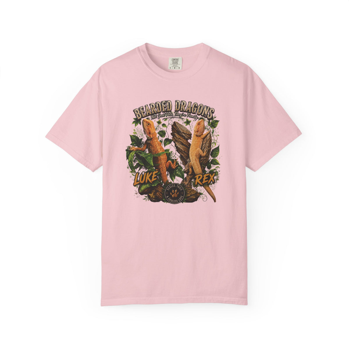 Bearded Dragons Illustration TShirt Luke Rex Reptile Lover Tee