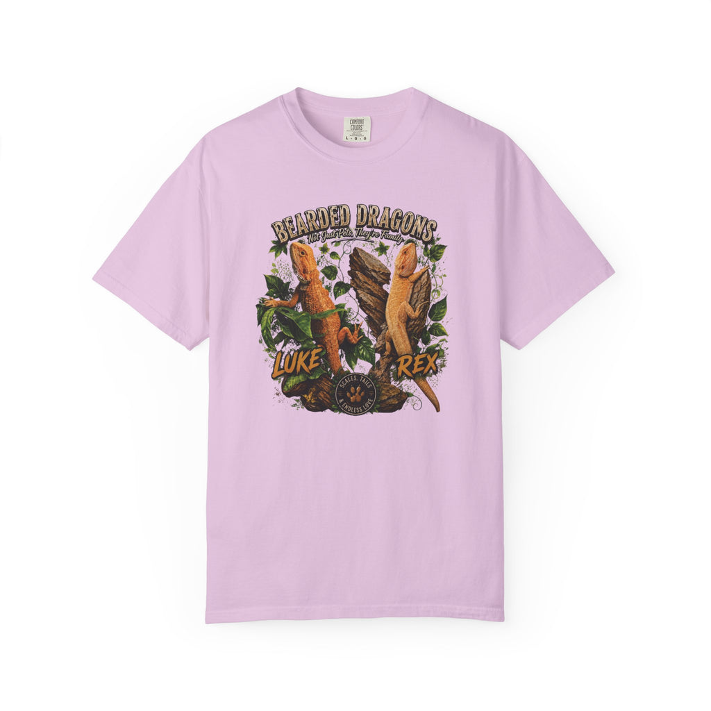 Bearded Dragons Illustration TShirt Luke Rex Reptile Lover Tee