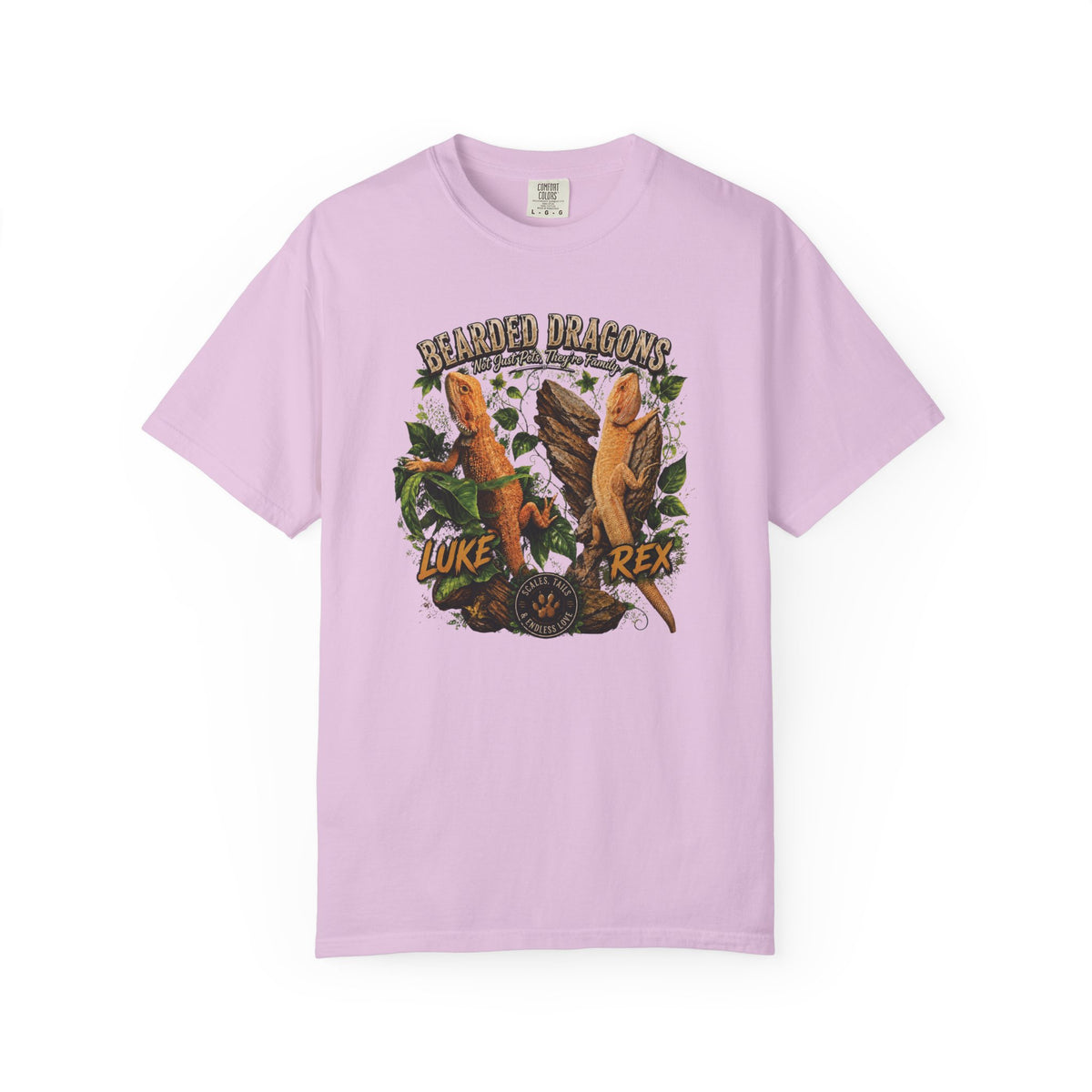 Bearded Dragons Illustration TShirt Luke Rex Reptile Lover Tee