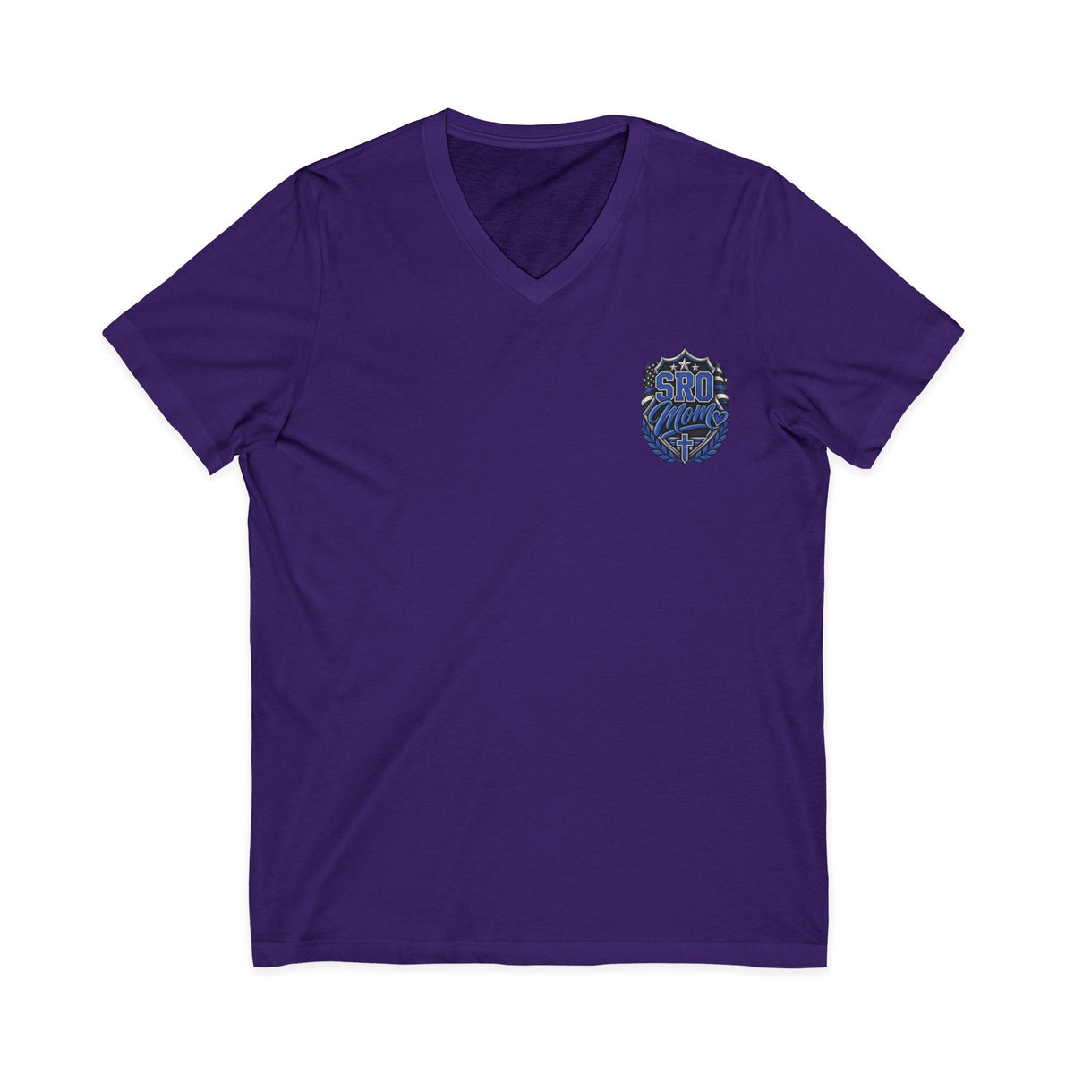 MOM SRO Thin Blue Line V-Neck Tee — "Then I Heard 'Whom Shall I Send?'"