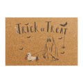 Trick or Treat Halloween Doormat — Ghost & Pup Porch Welcome Mat