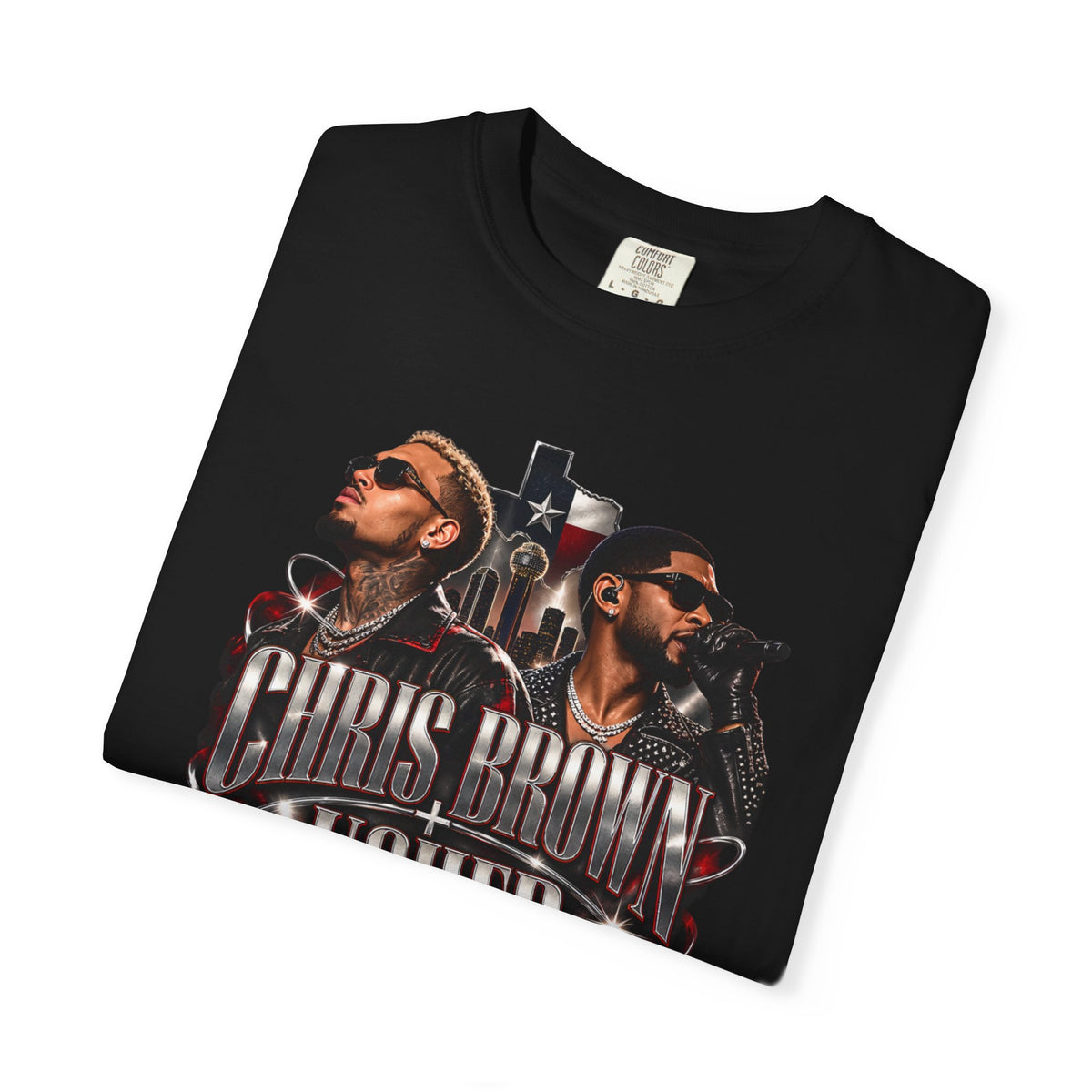 Chris Brown & Usher Concert Tee — Retro R&B Graphic T-Shirt