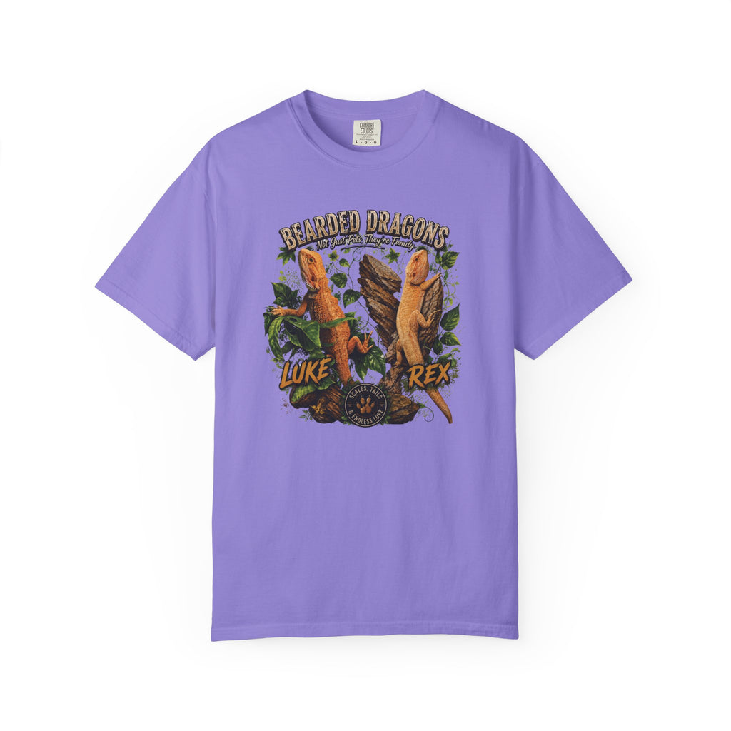 Bearded Dragons Illustration TShirt Luke Rex Reptile Lover Tee