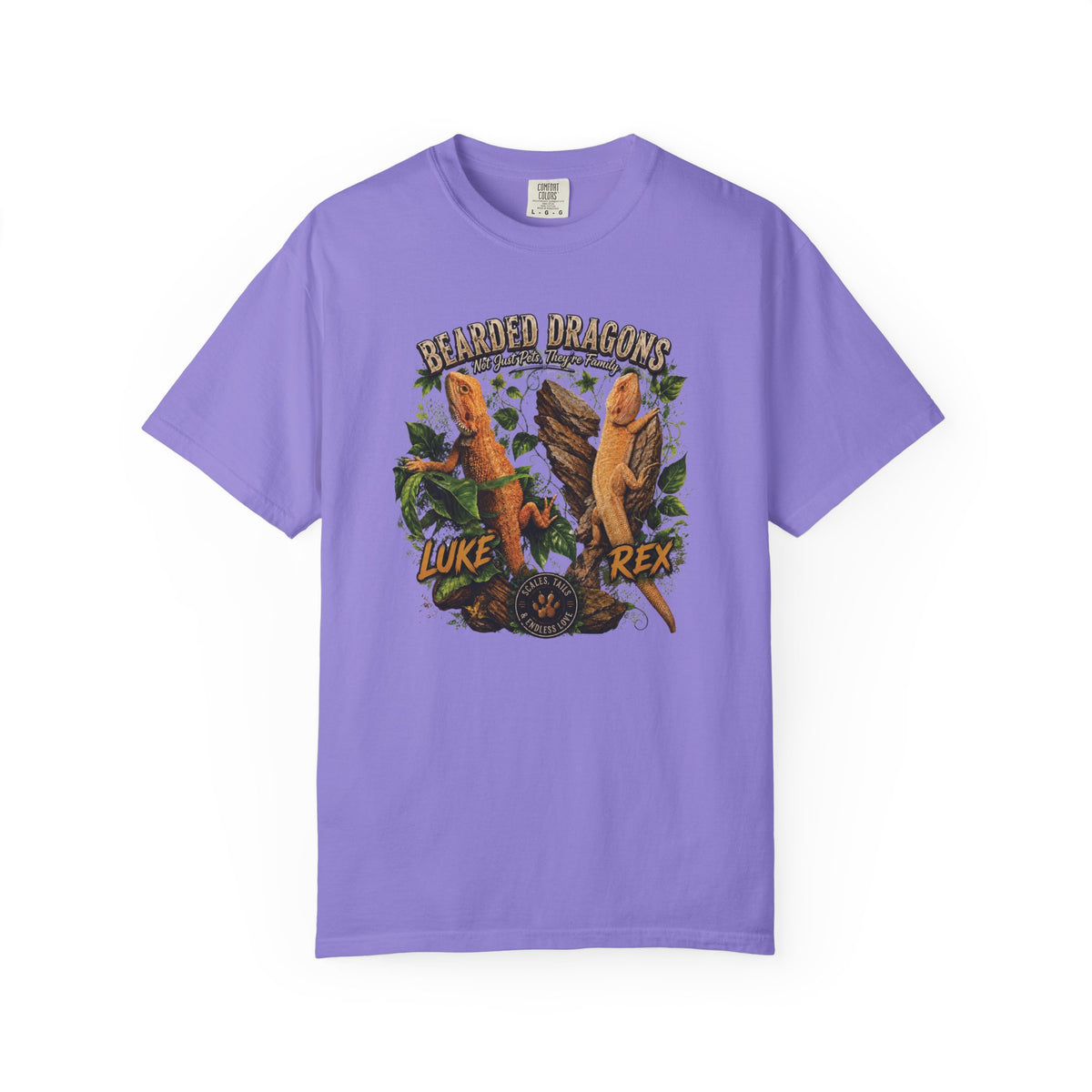 Bearded Dragons Illustration TShirt Luke Rex Reptile Lover Tee