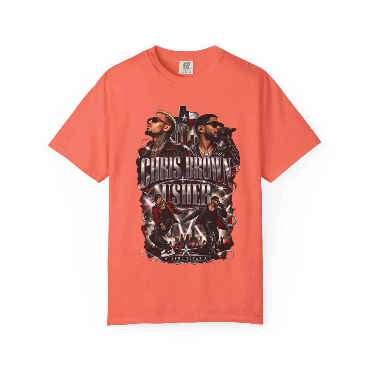 Chris Brown & Usher Concert Tee — Retro R&B Graphic T-Shirt