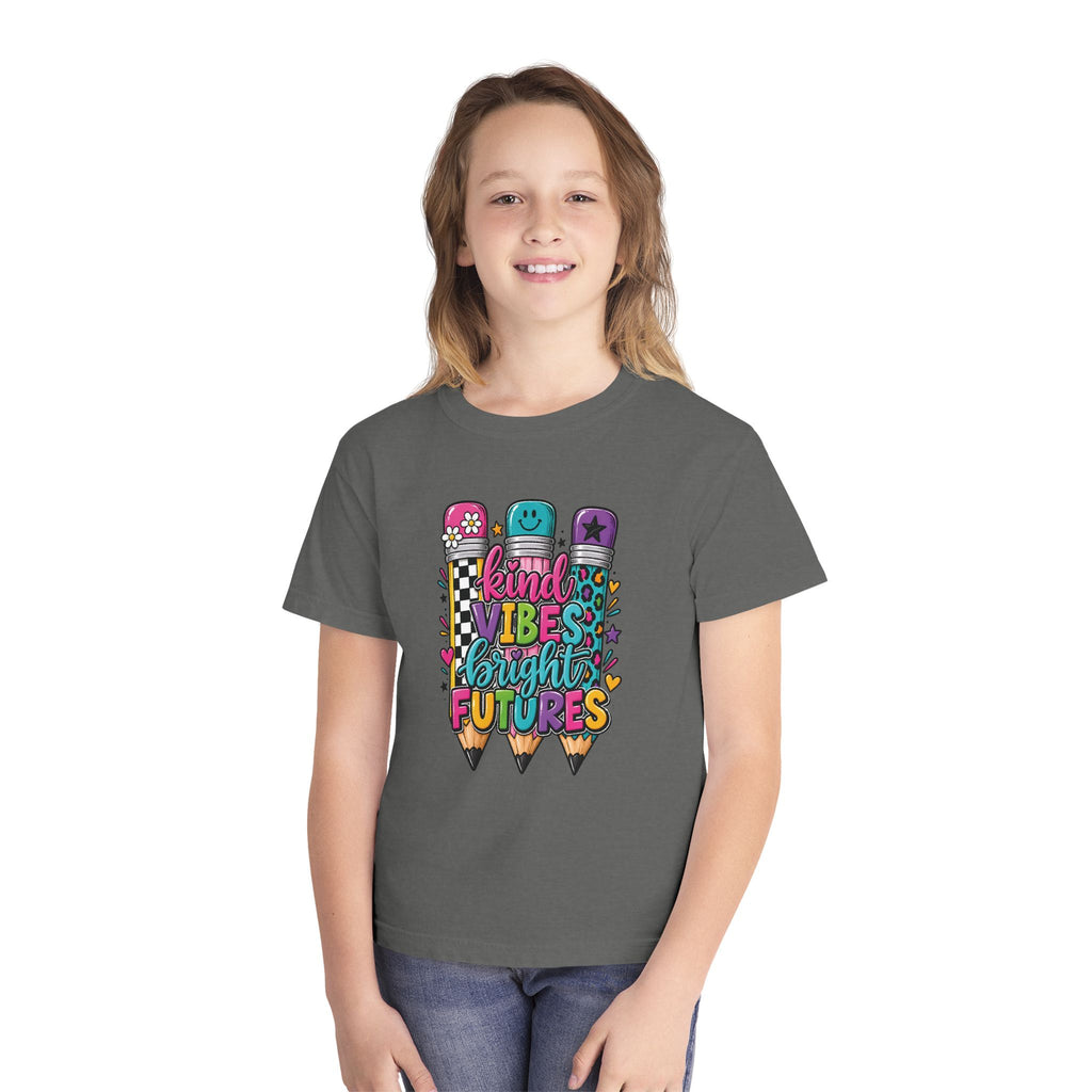 "Kind Vibes Bright Futures" Colorful Pencil Graphic Tee