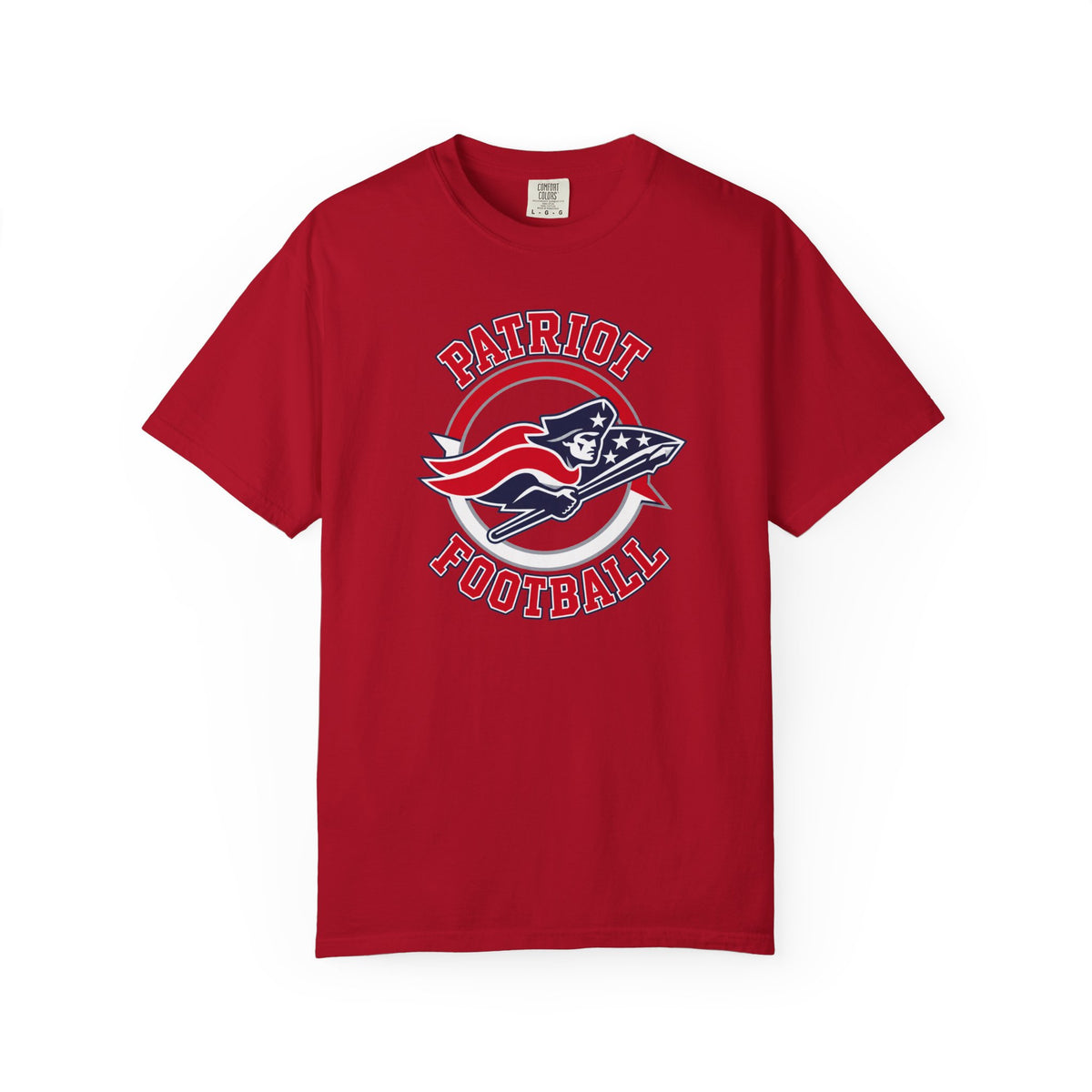 Patriot Football Tee — Vintage American Flag Helmet Crewneck