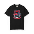 Patriot Football Tee — Vintage American Flag Helmet Crewneck