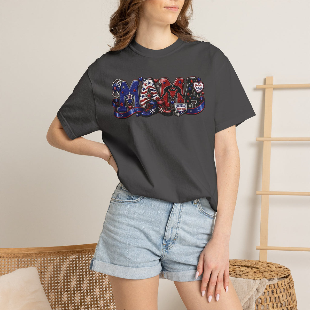 T-Shirt — Patriotic Americana Graphic Tee (USA Flag Collage)