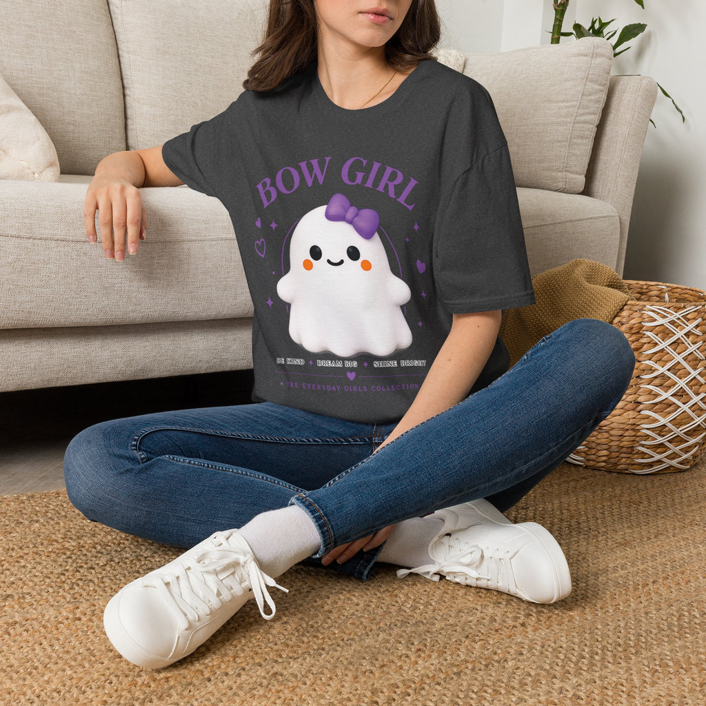 Bow Girl™ Ghost T-Shirt — Cute Kawaii Bow Puppy Tee