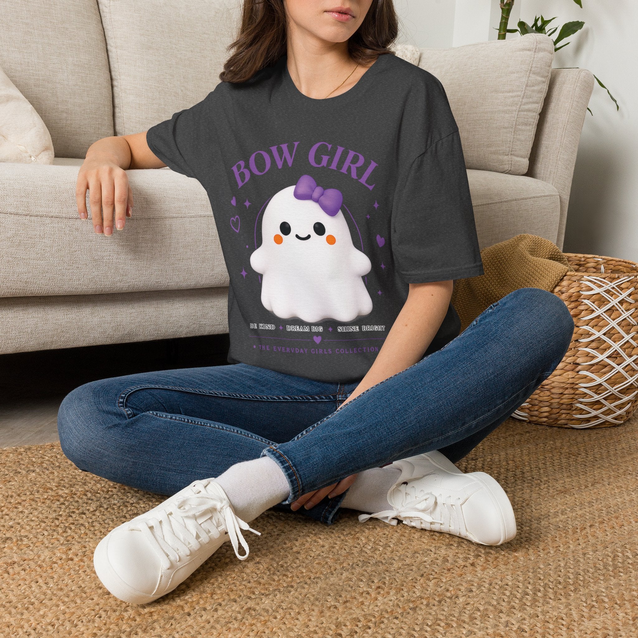 Bow Girl™ Ghost T-Shirt — Cute Kawaii Bow Puppy Tee