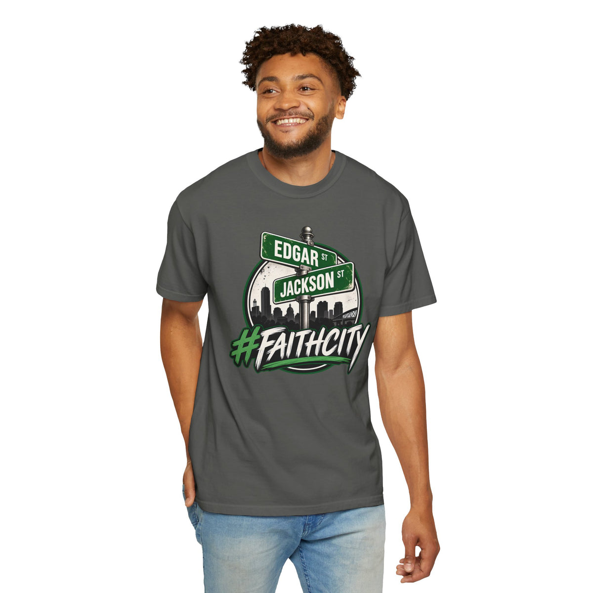 FaithCity Edgar Jackson Street Sign Skyline Tee