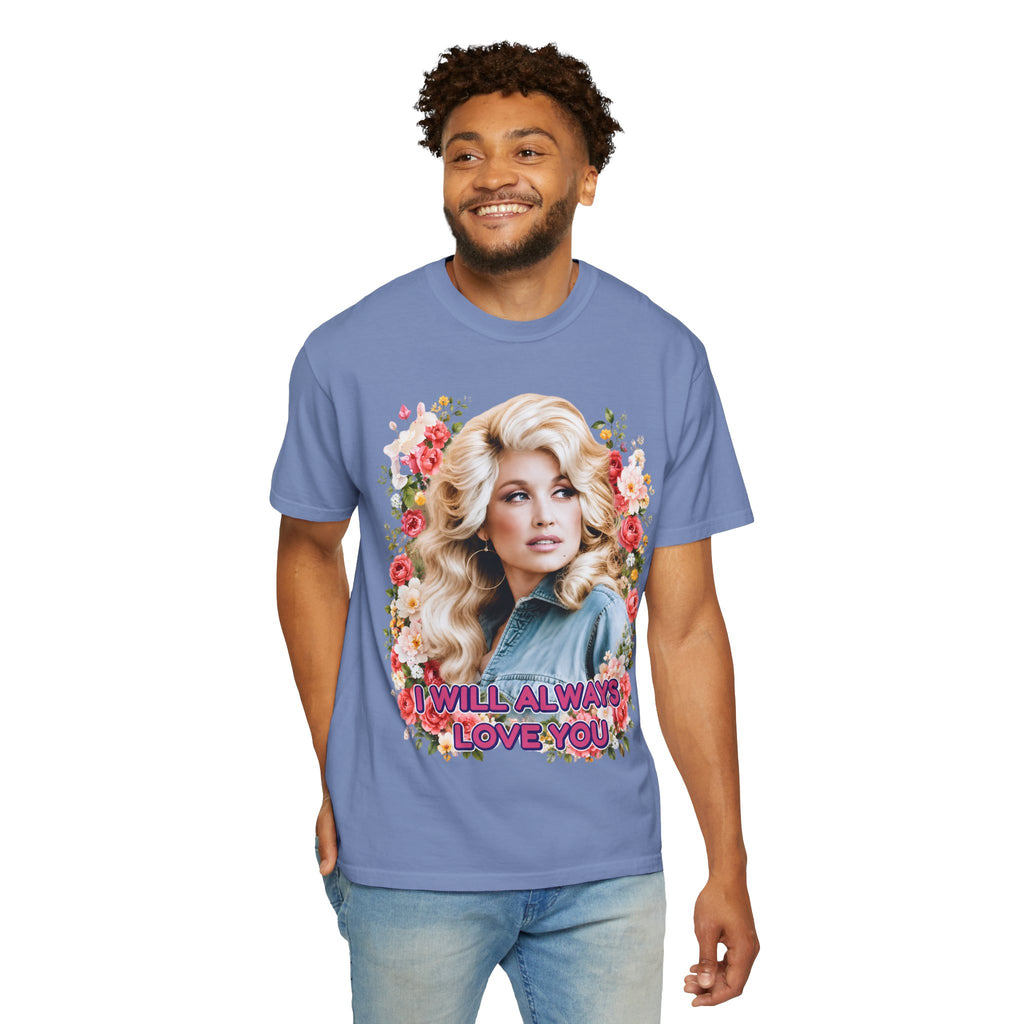 Graphic Tee Retro Floral Portrait I Will Always Love You