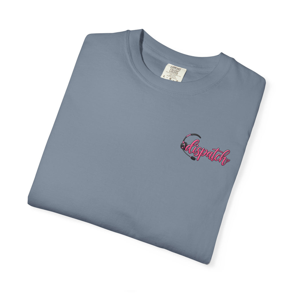 911 Dispatch Pink Ribbon T‑Shirt — Breast Cancer Awareness Dispatcher Tee