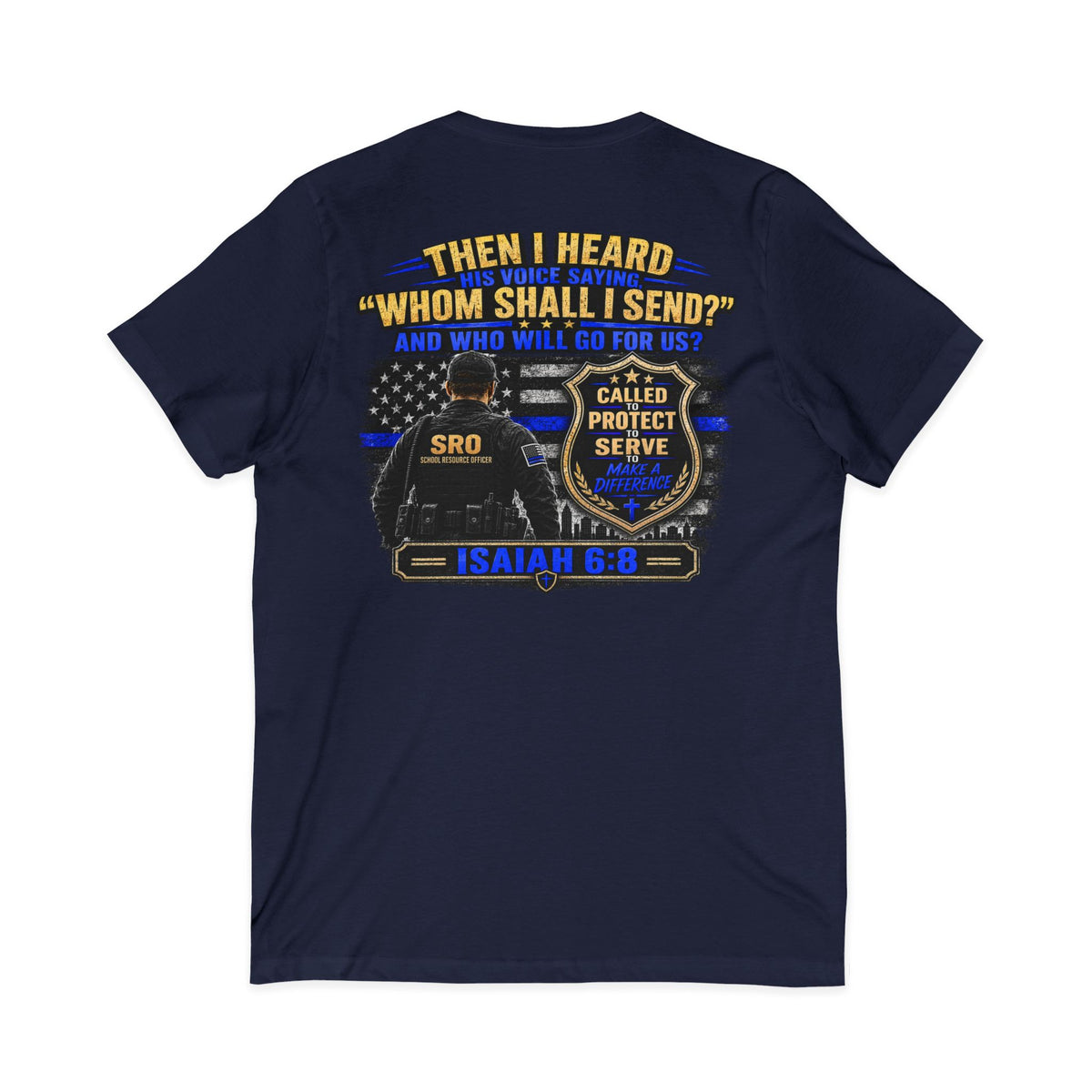 SPOUSE SRO V-Neck Tee — "Called to Protect"