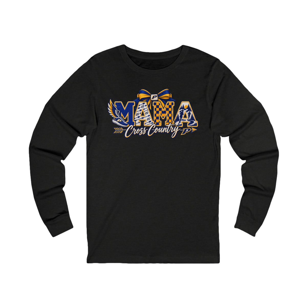 Mama Cross Country Long Sleeve Tee - Mom Runner Gift