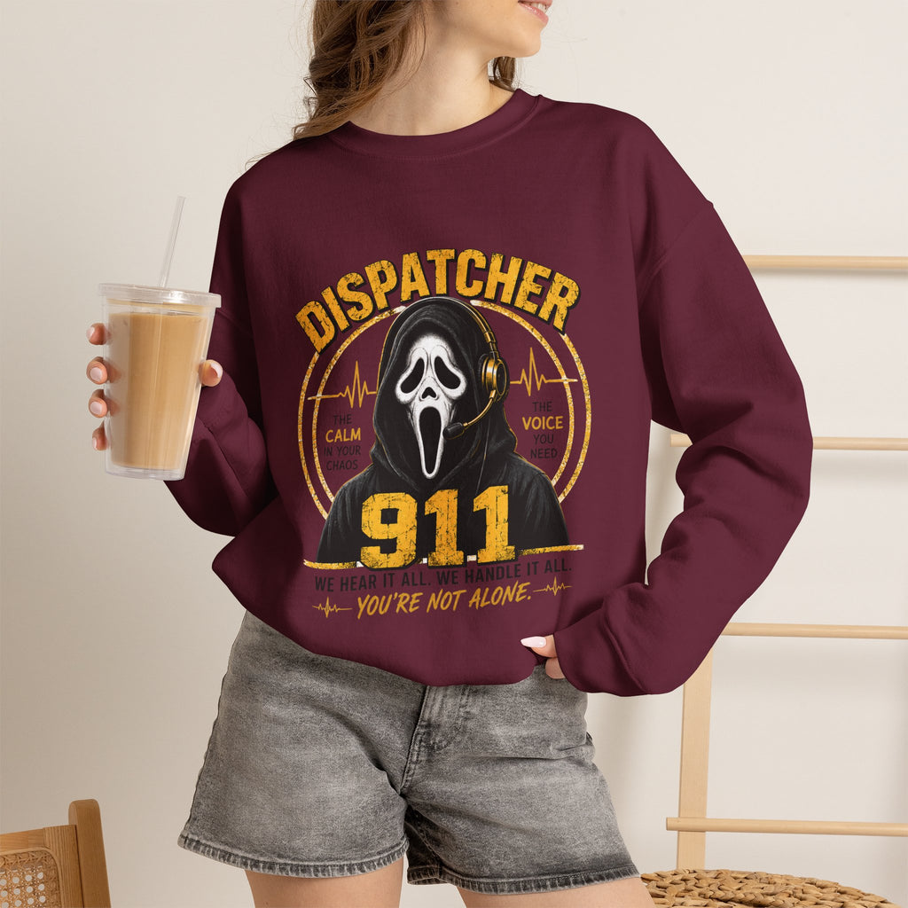 Dispatcher 911 Crewneck Sweatshirt — "We Hear It All, We Handle It All" Support Tee