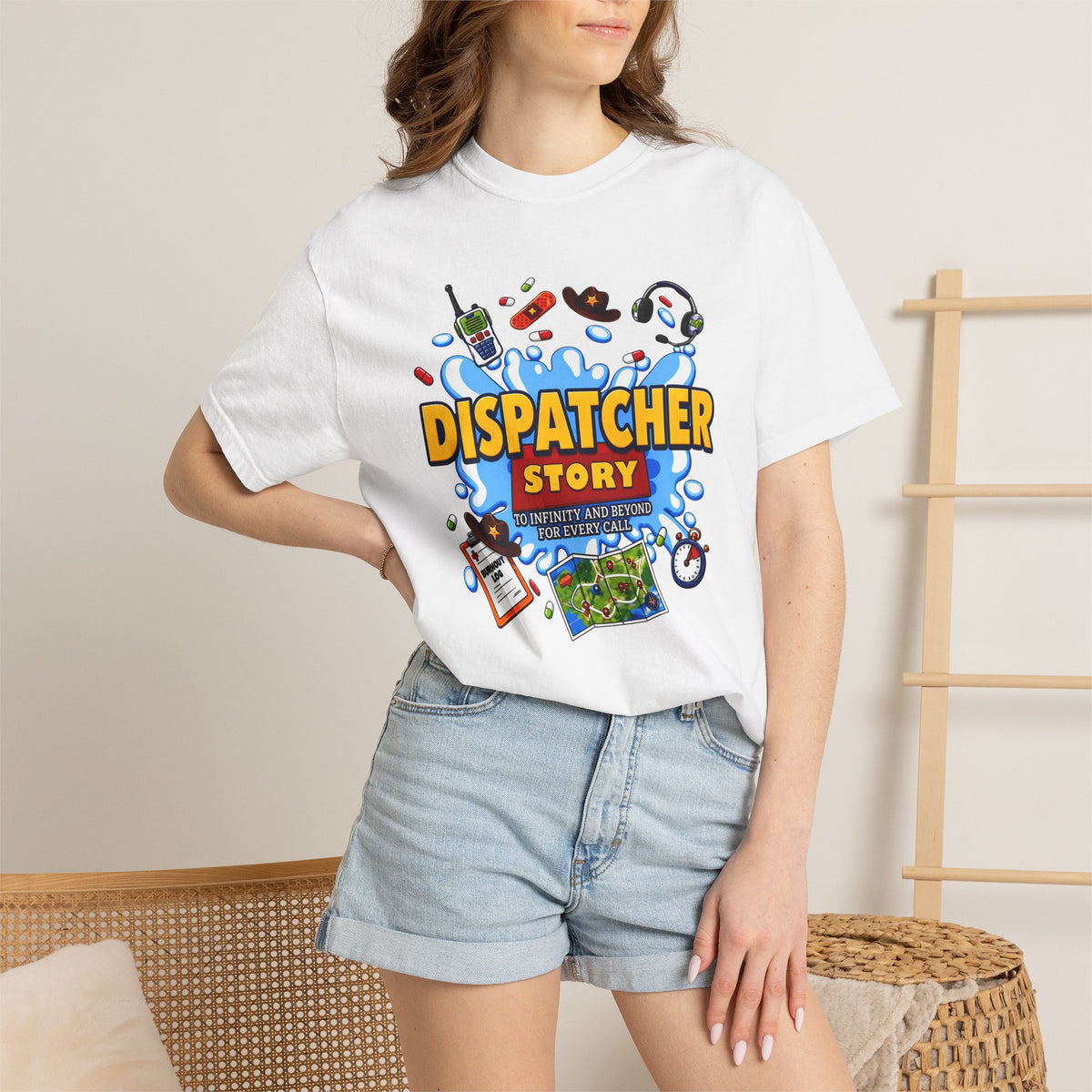 Dispatcher Story TShirt 911 Dispatcher Rescue Radio Call Center Tee
