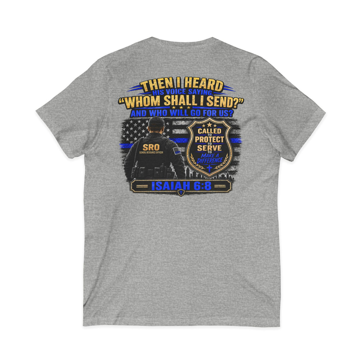 SPOUSE SRO V-Neck Tee — "Called to Protect"