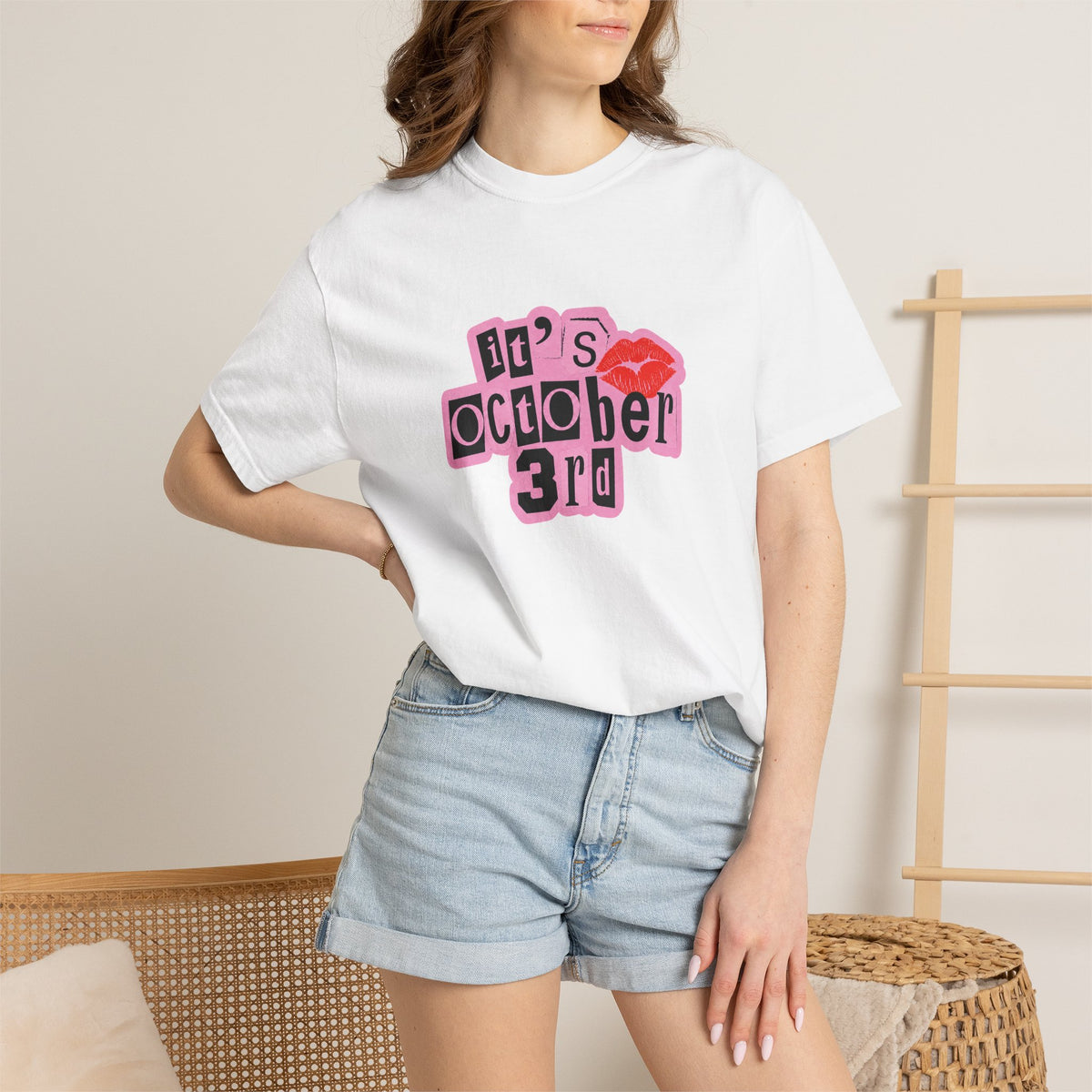 October 3rd Kiss T-Shirt — Mean Girls "It's October 3rd" Graphic Tee