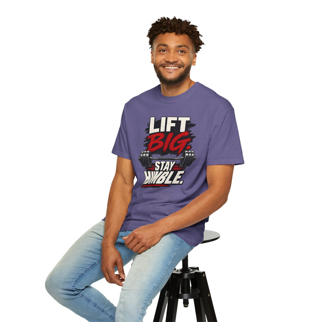 Lift Big Stay Humble TShirt Motivational Gym Workout Tee