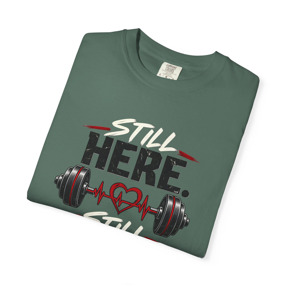 Here Strong Weightlifting TShirt Fitness Gym Graphic Tee