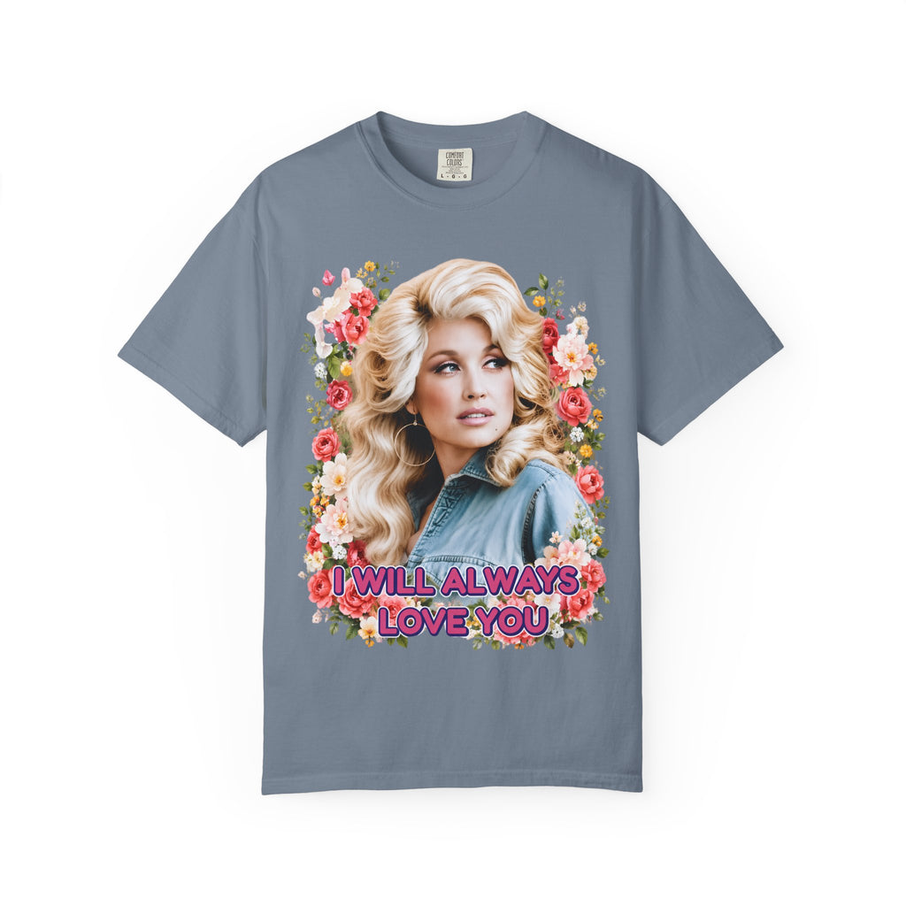 Graphic Tee Retro Floral Portrait I Will Always Love You