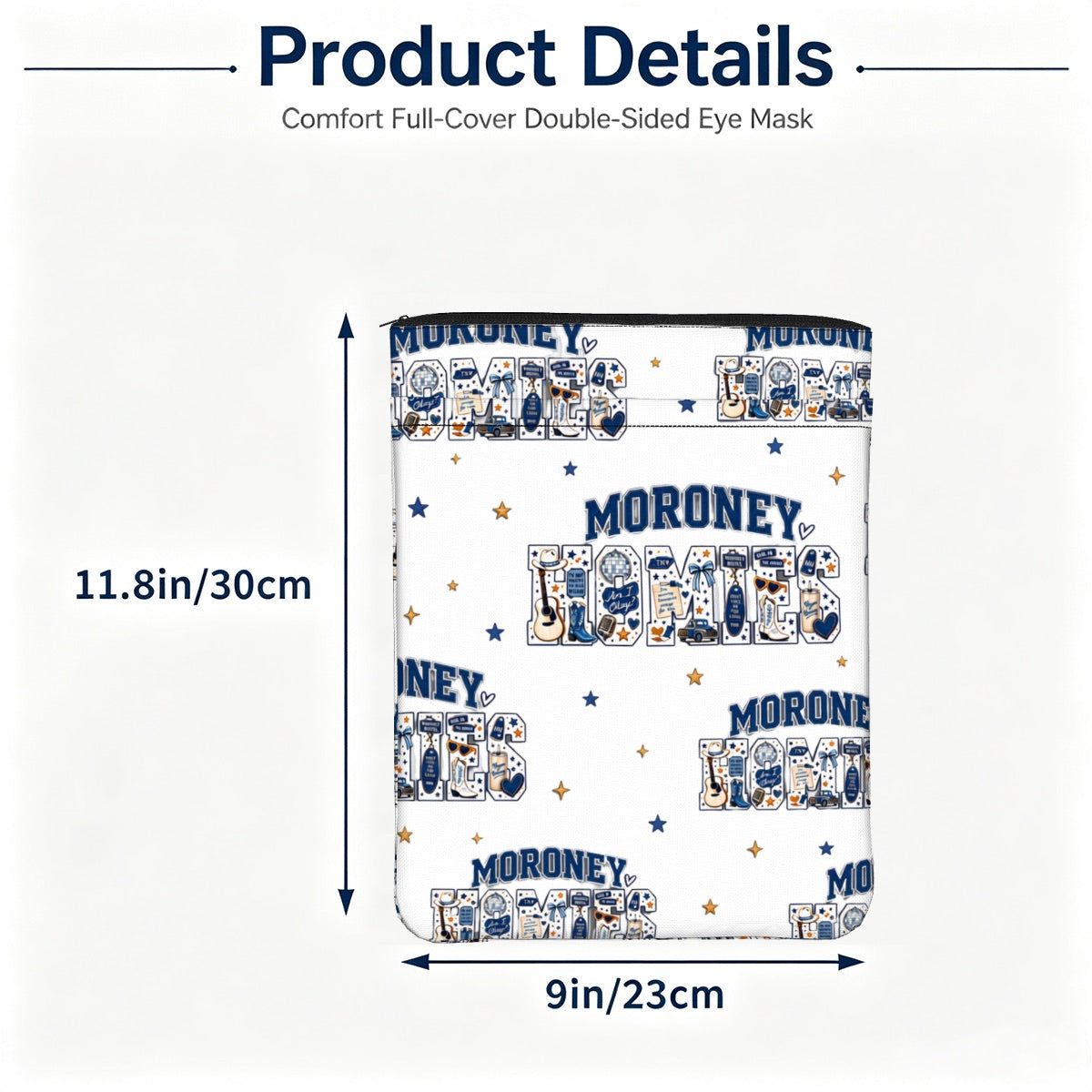 Zippered Book Sleeve with Pocket - Moroney Homies