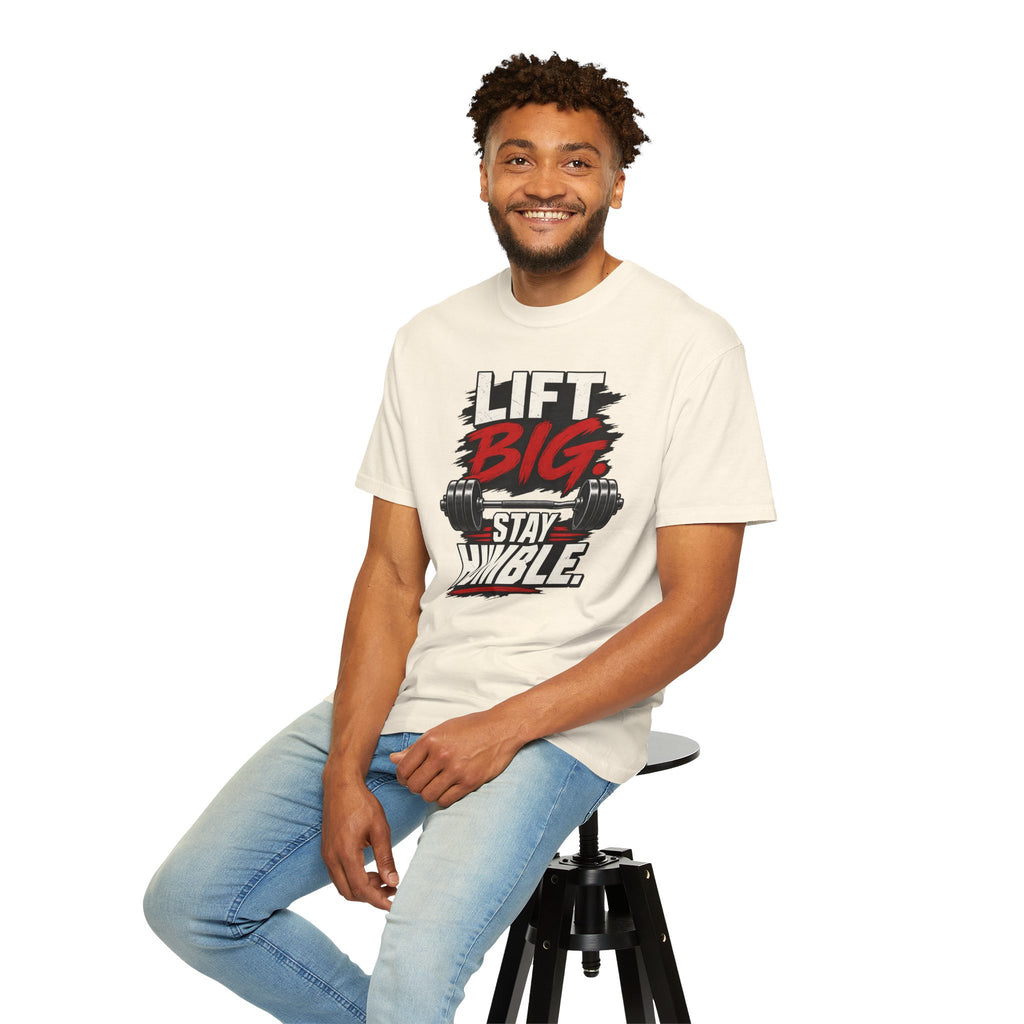 Lift Big Stay Humble TShirt Motivational Gym Workout Tee