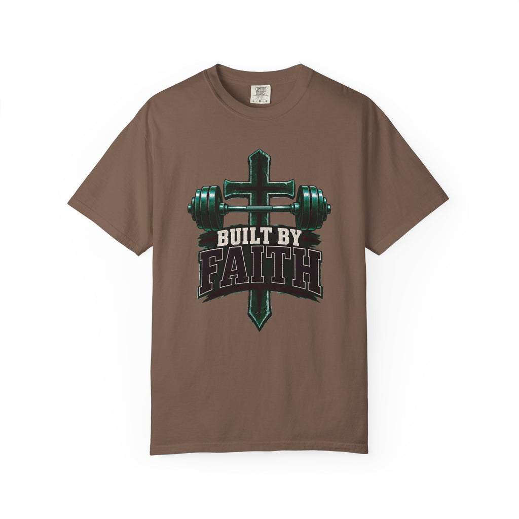 Built by Faith Cross & Barbell T-Shirt