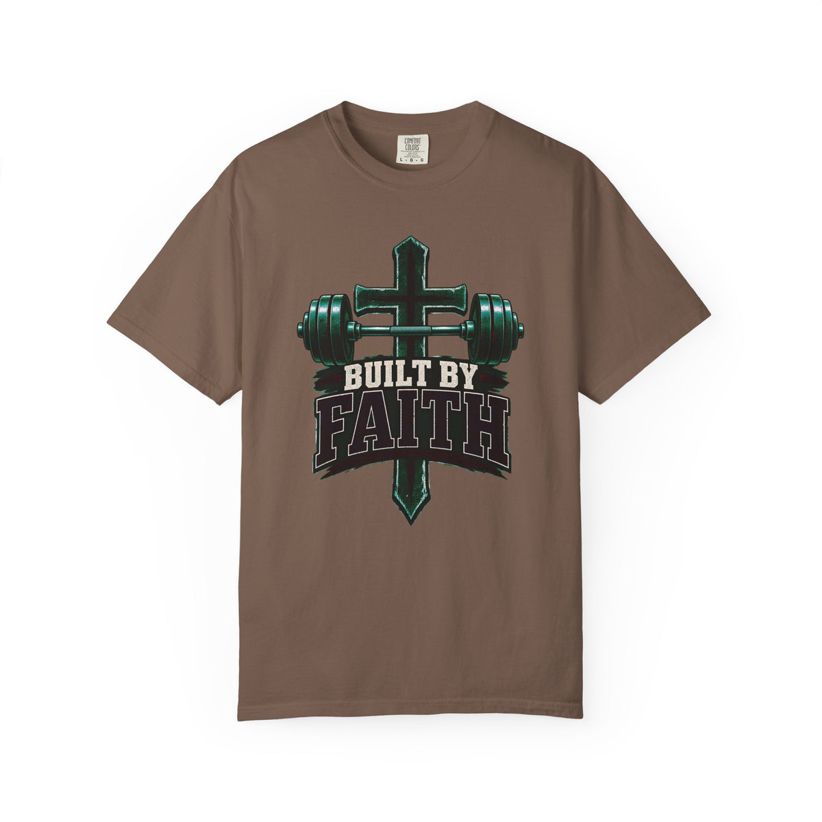 Built by Faith Cross & Barbell T-Shirt