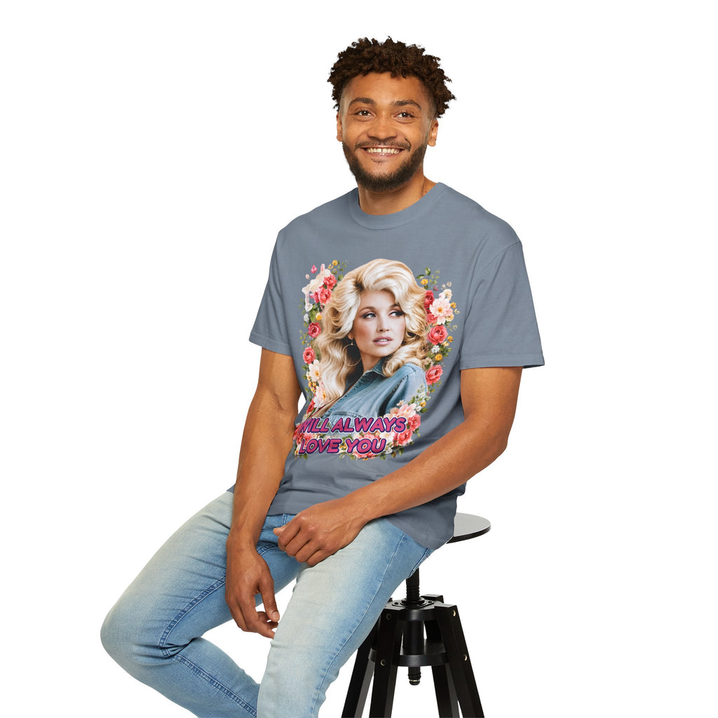 Graphic Tee Retro Floral Portrait I Will Always Love You