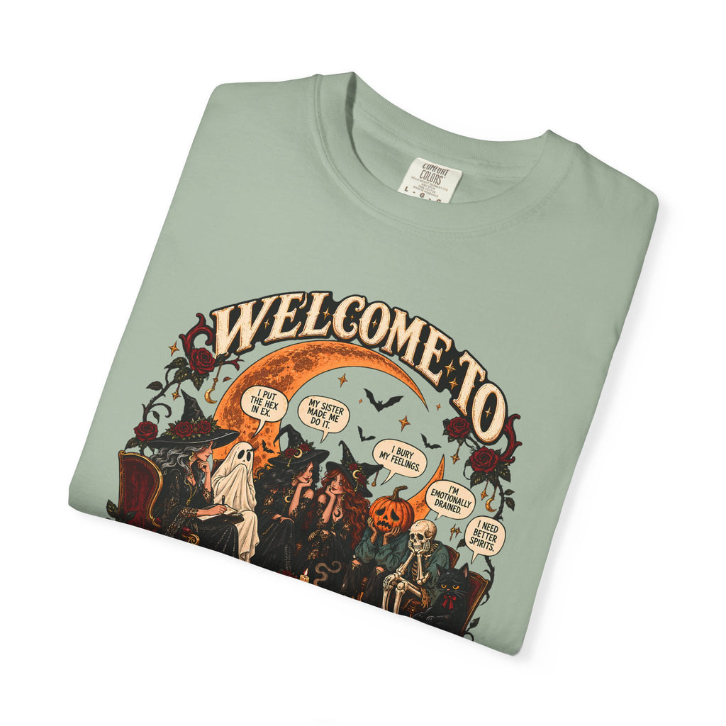 Witchy Group Therapy T-Shirt — "Welcome to Witchy Group Therapy" Retro Halloween Tee